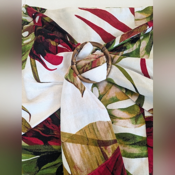 MAISON D'AMELIE NWT Faux Wrap Tropical Print Skirt - Picture 5 of 9